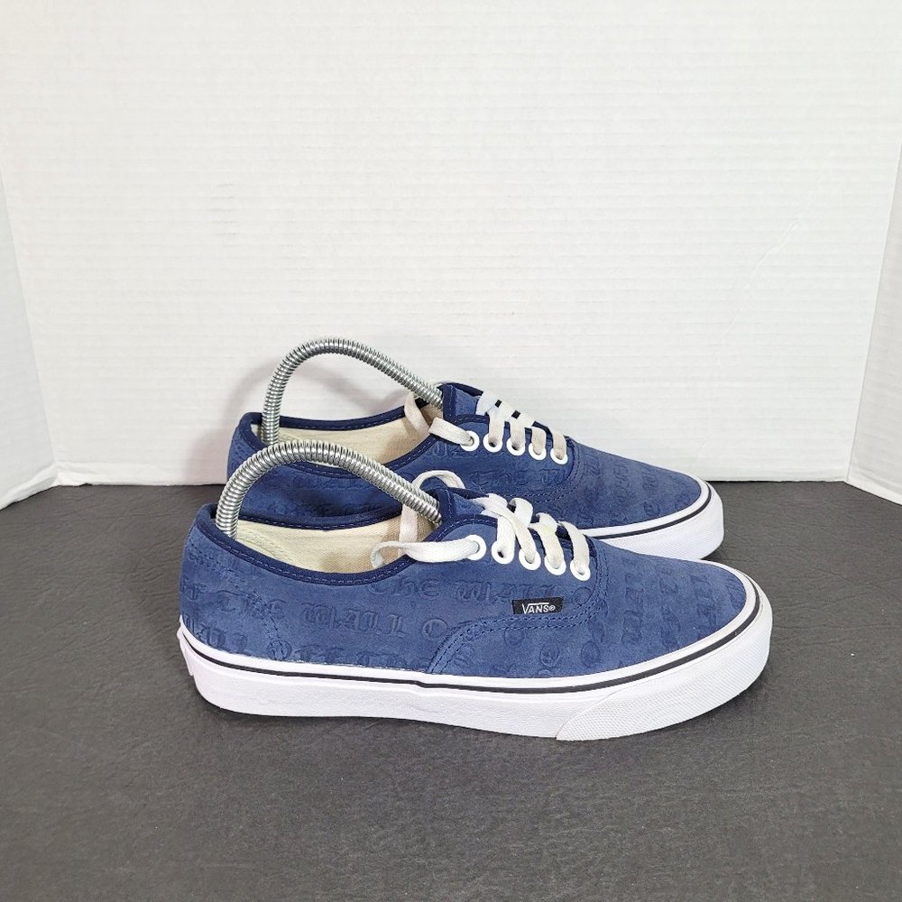Vans Classic Old English Off The Wall Embossed Blue Skate Shoe Unisex Wms8 Mn6.5